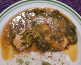 Foto del paso 6 de la receta: Carne de puerco con verdolagas en salsa combinada