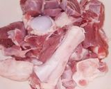 A picture of step 1 of Mutton karahi.