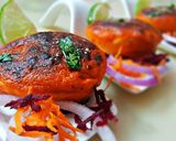 A picture of step 7 of Tandoori Egg.