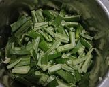 A picture of step 1 of Bhindi.