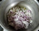 A picture of step 1 of Tomato peas pulao.
