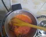 A picture of step 2 of Peanut stew and matoke.