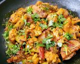 A picture of step 5 of Aloo Gobhi Matar/ Potato Cauliflower Green Peas Dry Curry.