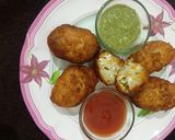 A picture of step 3 of Dahi kababs.
