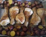 A picture of step 4 of Orange, thyme, paprika chicken and potato bake.