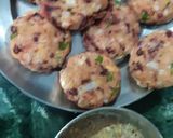A picture of step 3 of Beetroot Potato Kabab dahi ki chutney.