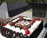 Foto langkah ke 11 dari resep Cake Ultah Pagar #Sponge Coklat Base Cake#Gampang#Cepet#Juara.