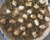 Une image de l'étape 3 de Quiche haricots verts poulet pané.