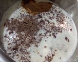 A picture of step 2 of Swiss roll choco shake.