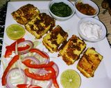 आम पनीर पसंदा टिक्का (Aam paneer pasanda tikka recipe in Hindi) रेसिपी चरण 6 फोटो
