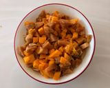 A picture of step 3 of Golden Mango Chikoo Shrikhand.