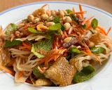 Hình bước làm 5 của món Phở Sắn Trộn Da Gà Nướng
