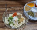 A picture of step 2 of Stuffed Mirchi Bhajiya (Stuffed Chili Fritters).