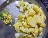 A picture of step 2 of -sweet corn and potato stuffed roundels.