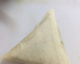 A picture of step 4 of Qeema Samosa |How to Fold a Samosa Perfectly|Homemade Samosas.