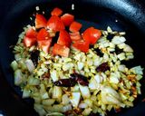 A picture of step 2 of Flat Beans and Potato Sabzi.