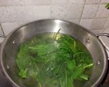 A picture of step 1 of Palak paneer (No onion, No garlic).