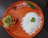 A picture of step 4 of Manipur style alu kangmet.