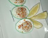 A picture of step 5 of Sweet n spicy devilled eggs.