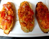 A picture of step 4 of My Garlic Tomato + Mascarpone Brushetta on Garlic Bread Toasted❤.