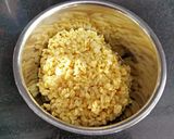 A picture of step 1 of Moong Daal Jalebis.