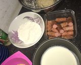 A picture of step 2 of Coated sausage rolls.