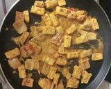 A picture of step 8 of Paneer with grilled aubergine.