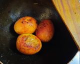 A picture of step 1 of Egg keema masala in coconut milk.