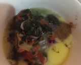 A picture of step 2 of Moringa egg sauce and chips #B/Fast #Abuja.