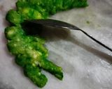 A picture of step 2 of Tri color shrimp shape pitha.