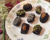 A picture of step 6 of Chocolate Stuffed Assorted Dates.