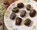 A picture of step 6 of Chocolate Stuffed Assorted Dates.
