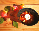 Foto del paso 2 de la receta: Caqui bio con queso fresco sin lactosa - muy fácil
