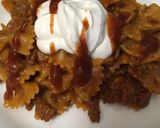 A picture of step 7 of One pot beef taco pasta skillet.