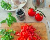 Foto del passaggio 1 della ricetta Filetto di Orata alla Mediterranea