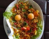 A picture of step 7 of Melon bhel.