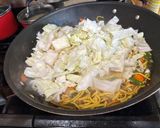 A picture of step 3 of Pancit Canton w/Crispy Pork Belly.