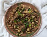 A picture of step 6 of Lobia Qeema (black eyed beans with mince).