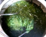 A picture of step 2 of Sarson ka Saag.