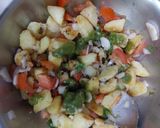 A picture of step 4 of Spicy Tangy Aloo Chaat.