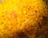 A picture of step 1 of Dal Masoor cooked with milk.