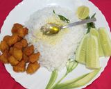 A picture of step 5 of Panta Bhaat (Leftover Fermented Rice) with Daler Bora.