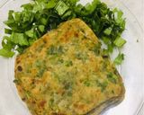 A picture of step 3 of Winter parathas Palak paratha.