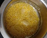 A picture of step 1 of Moong dal.