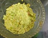A picture of step 2 of Rajkot's Famous Green chutney (using raw mango).