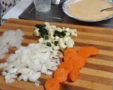 Foto del paso 1 de la receta: Pastel de verduras y calamar en airfryer