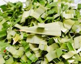 Hình bước làm 1 của món Sữa đậu xanh lá dứa