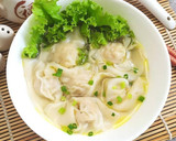Foto langkah ke 9 dari resep Pangsit ayam udang bengkoang. Dijamin enak, simpel, comfort food.