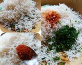 A picture of step 3 of Chilli Garlic Fried Rice.