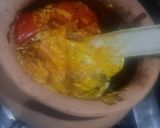 A picture of step 4 of Handi chicken biryani (claypot cooking).